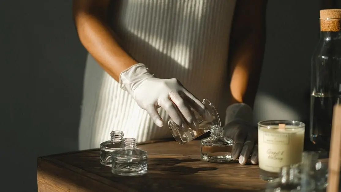 African American woman pouring essential oil for Aromatherapy for Hot Flash Relief