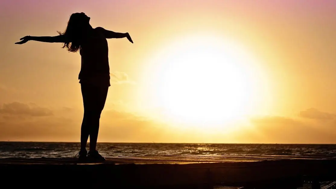 Silhouette of a woman at golden hour, representing hot flashes and HRT benefits.