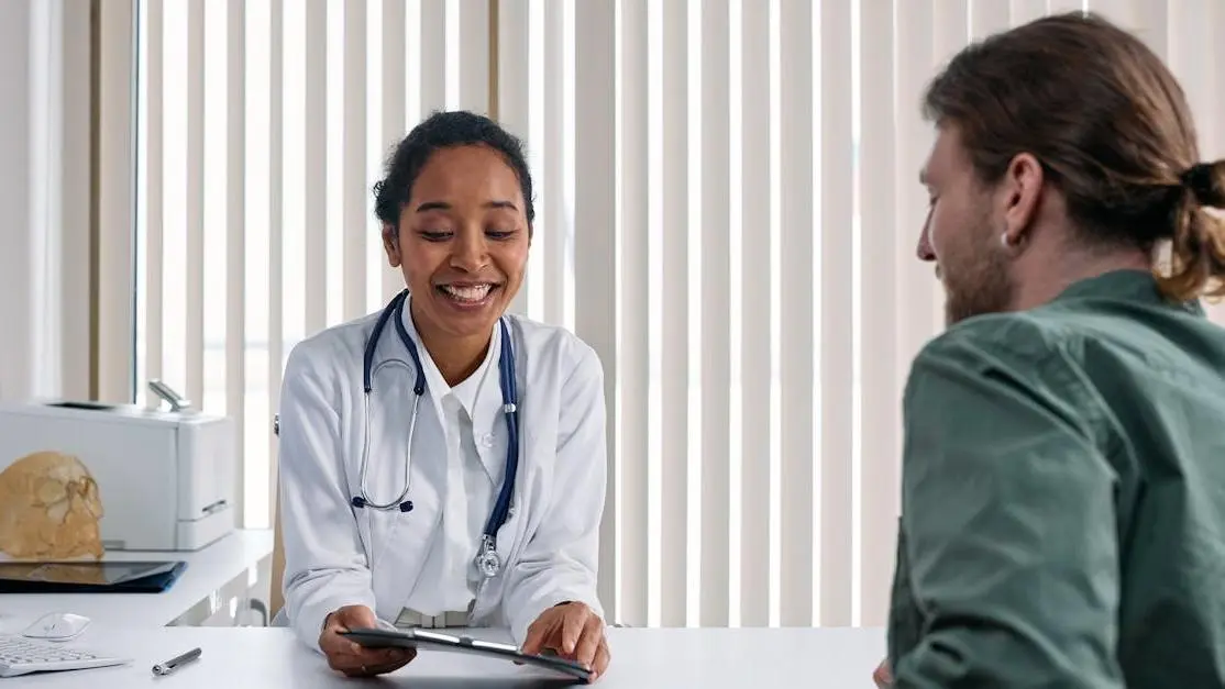 Doctor discussing Menopause Research with a patient