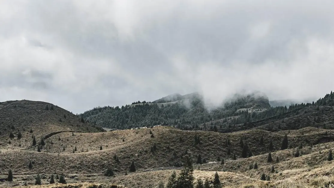 Mountain range with clouds symbolizing mood swings after menopause